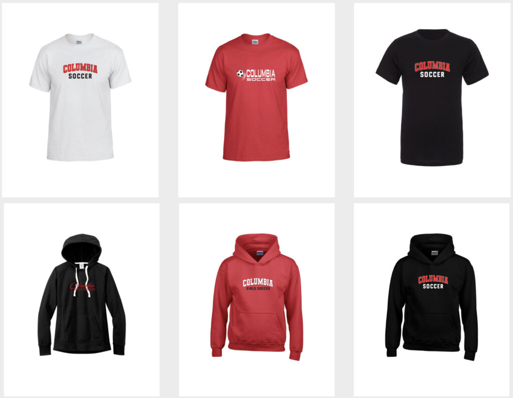 t-shirts and hoodies from merch store