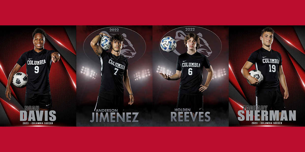 soccer banner examples red background